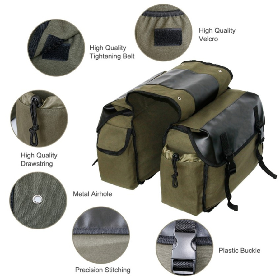 قماش الجلود الخلفية السرج دراج - مراجعة Motorcycle Gear Backpack وسعره